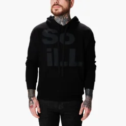 Black Wolf So ILL Stacked Logo Hoodie